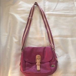 Lacoste Pink Nylon Cross-body w/ Adjustable Strap