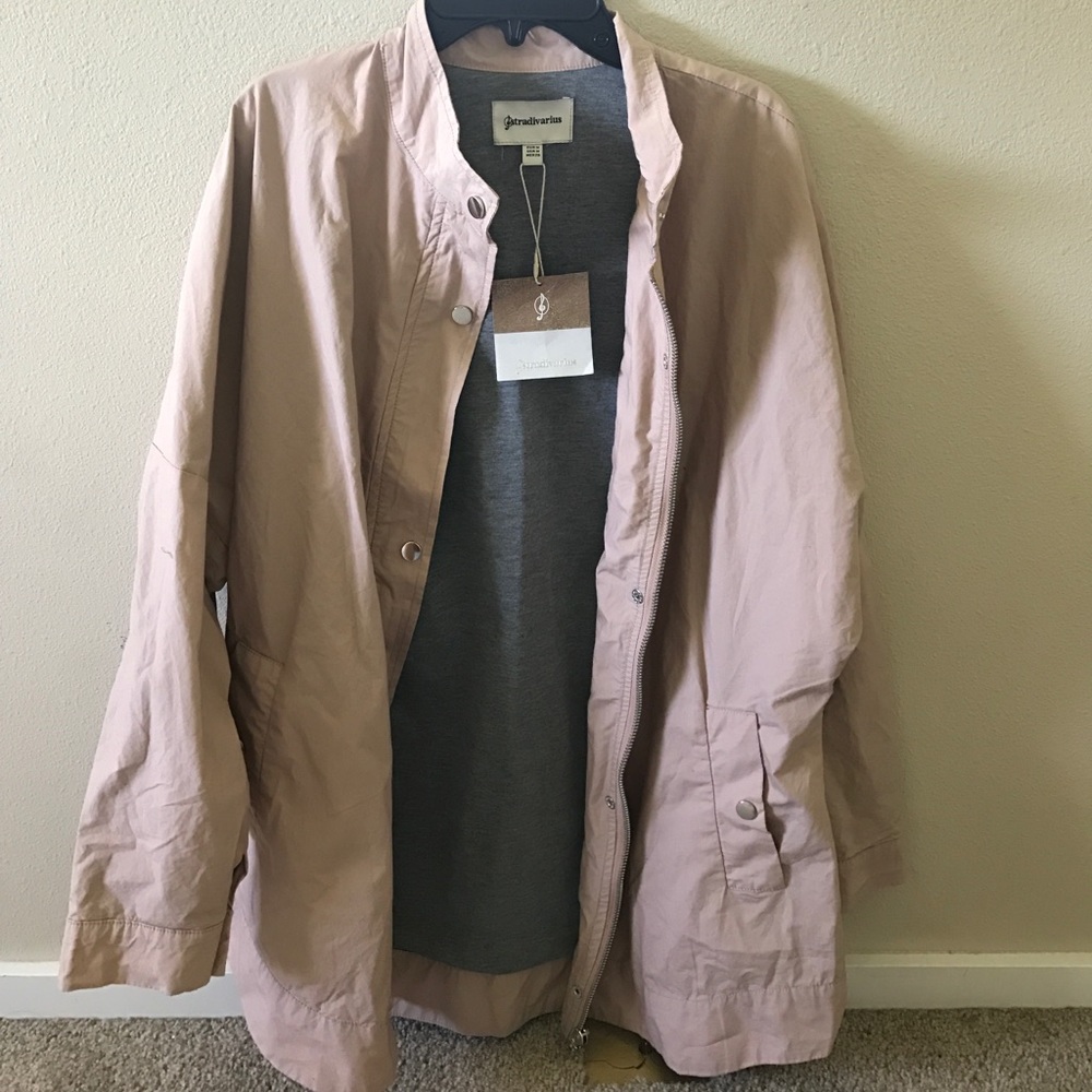 Stradivarius Military Style Blush Pink Jacket- NWT
