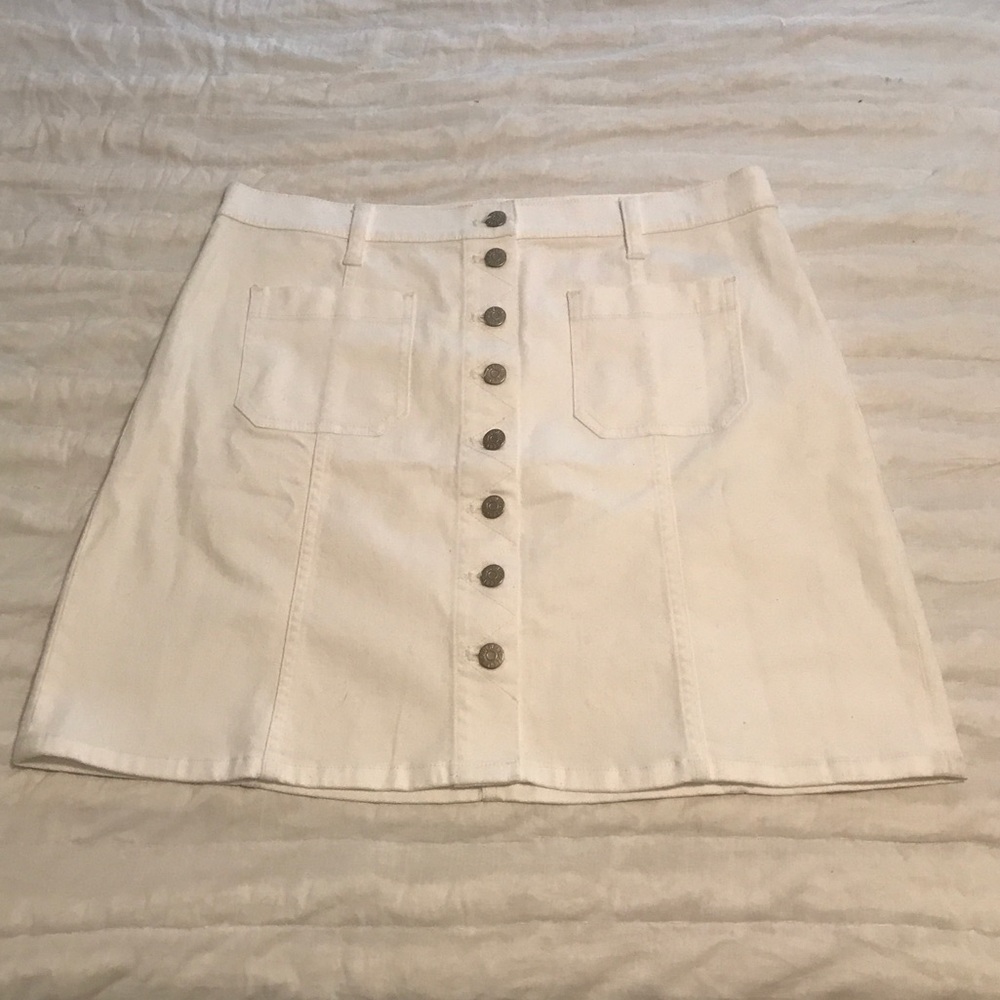 NWT Madewell white denim skirt Sz 32