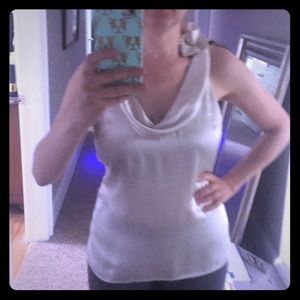 White House Black Market champagne color blouse