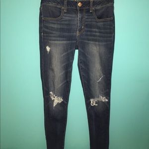 Denim ripped skinny jeans