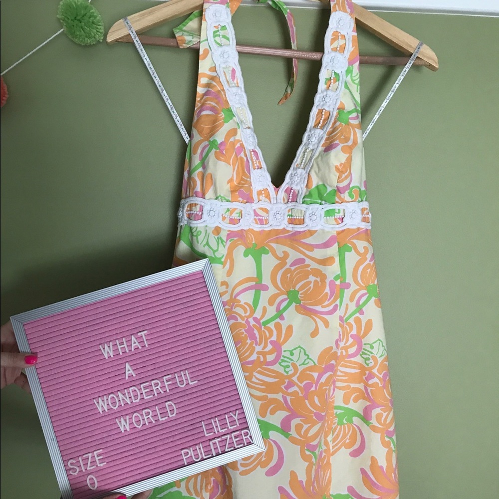 Lilly Pulitzer What a Wonderful World beaded dress