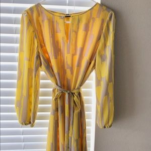 Yellow Long Sleeved Dress