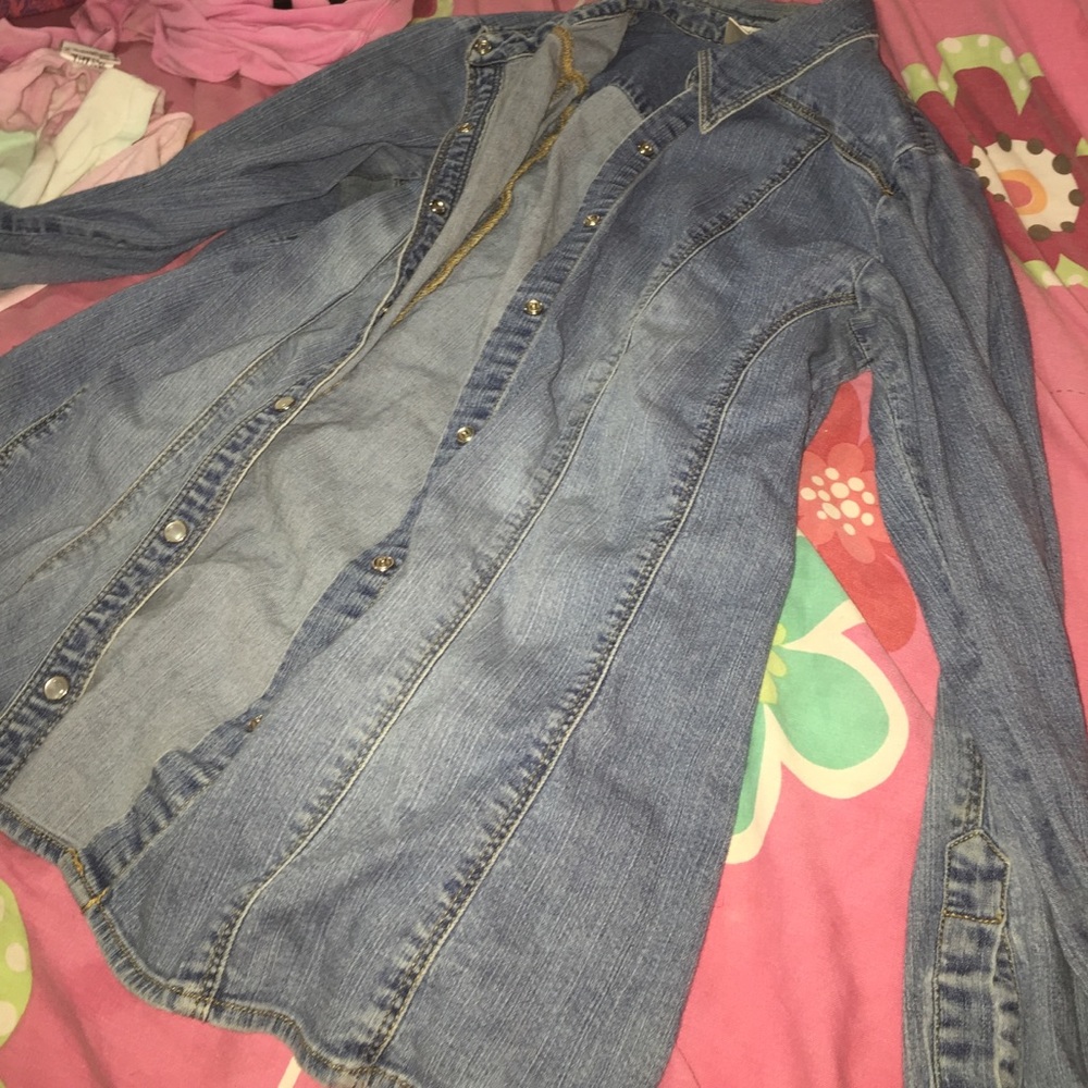 Blue jean button up