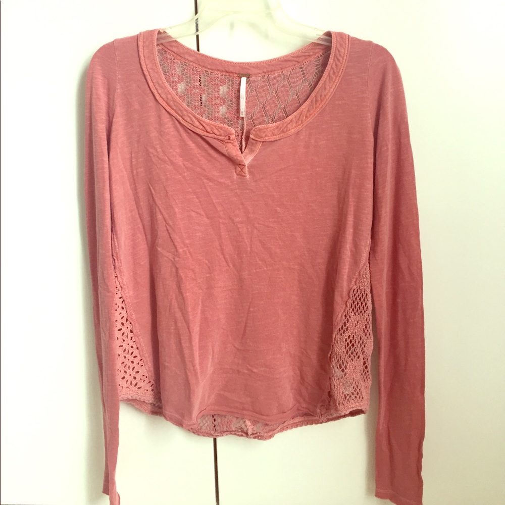 Free people burnt orange long sleeve