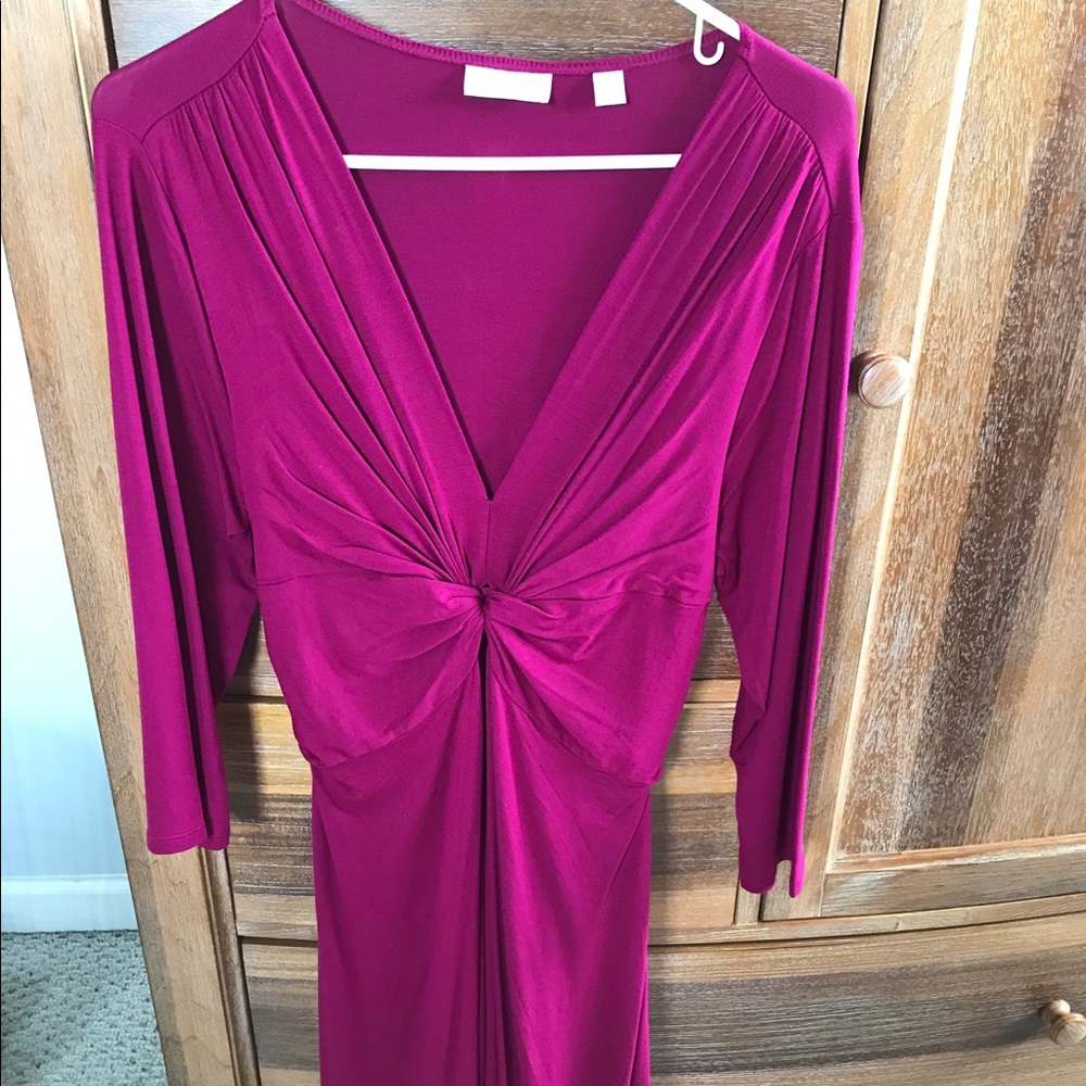 New York & Co Magenta Dress Size Large
