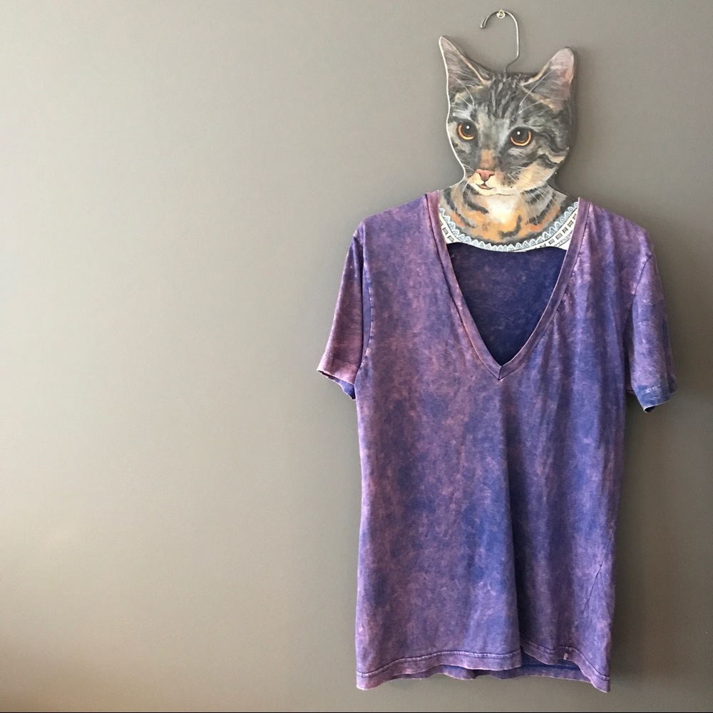 american apparel purple acid wash summer tshirt