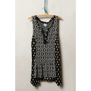 Anthropologie angled, boho tank