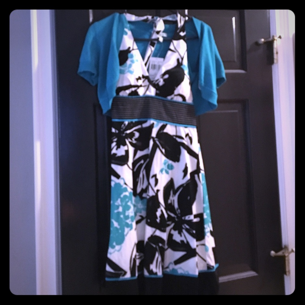 NWT Halter dress with matching sweater