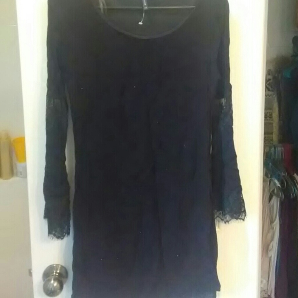 Little Black Dress with Lace insets