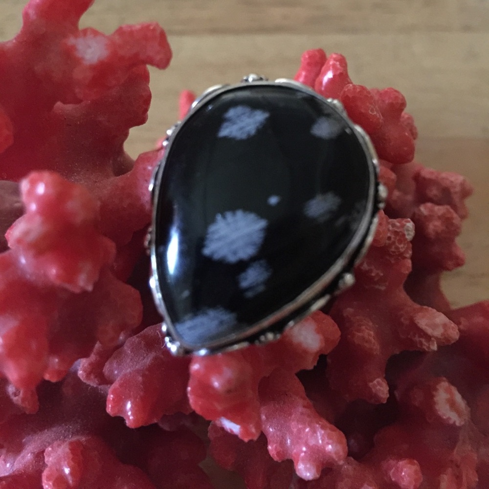 Snow Flake 925 Ring - image 1