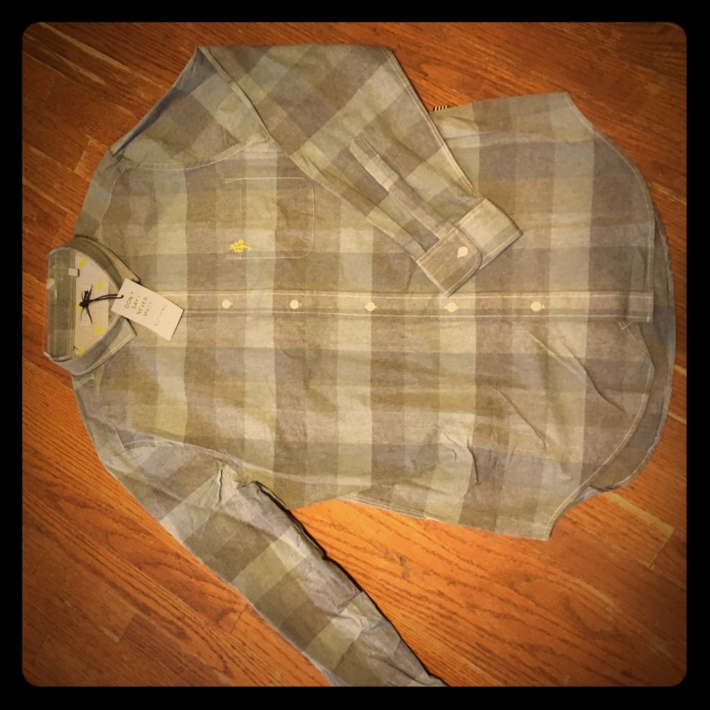 Blue Long-Sleeve Button Down Shirt XL