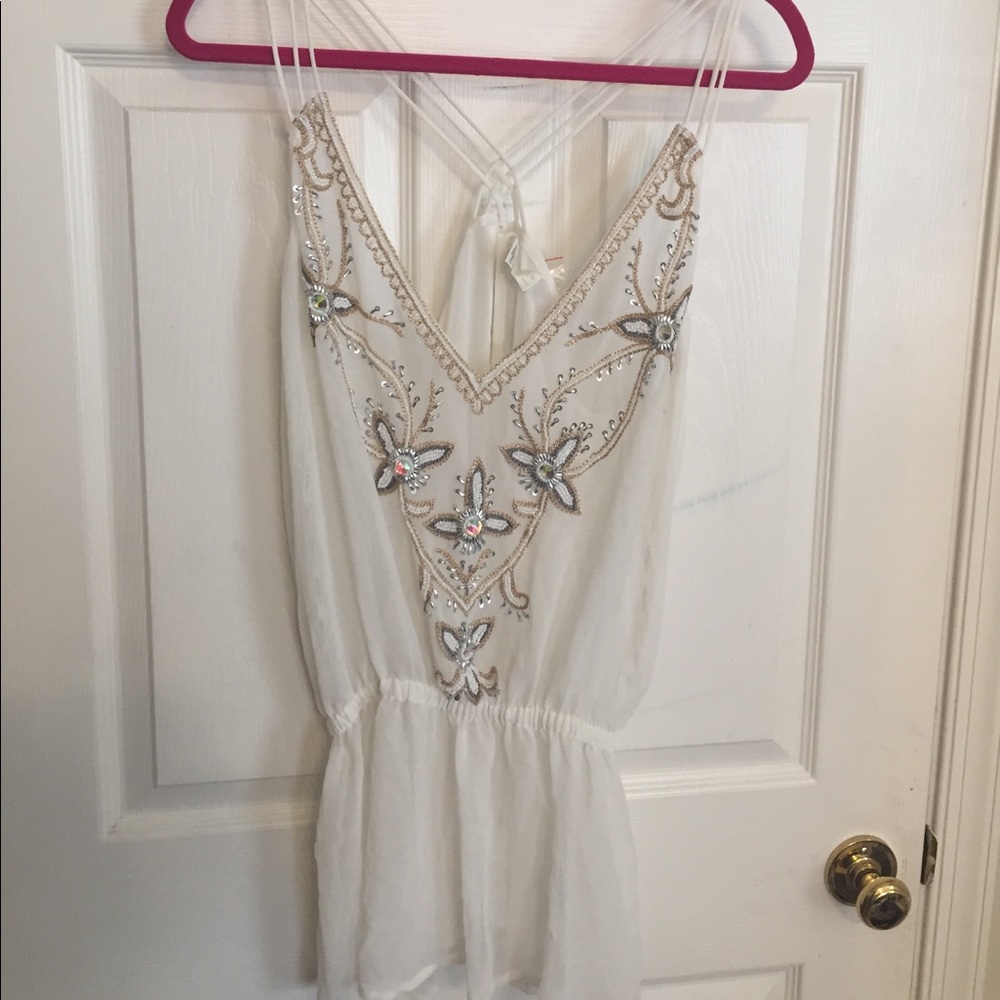 Sheer beaded top