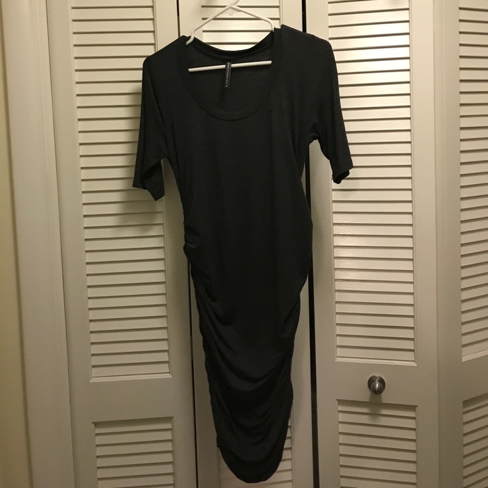 Dark gray/charcoal maternity dress.