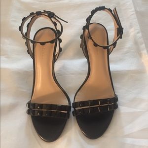 BCBG All Black (w/ Grommets) Ankle Strap Heel