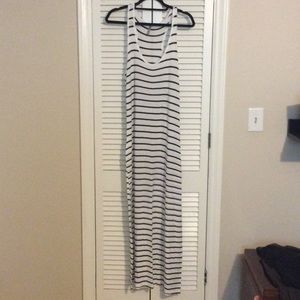 Racerback striped maxi dress