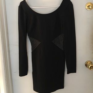 BCBG black dress with studded detail
