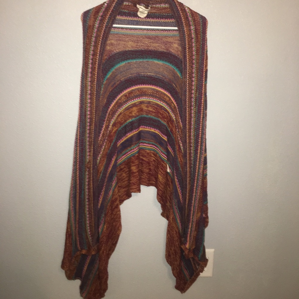 Very warm and soft multi colored cardigan