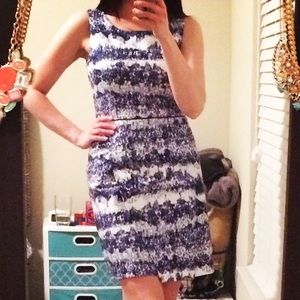 Katherine Kelly dress, blue/white pattern - size 8