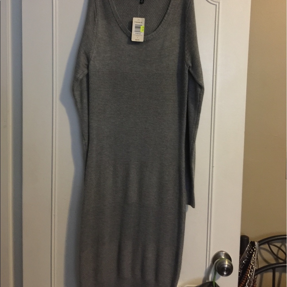 Torrid grey sweater dress