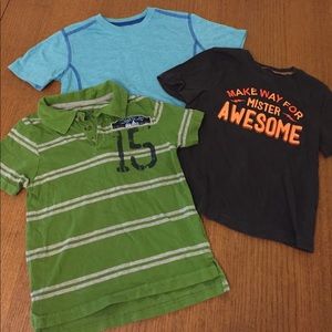 3 boy's short sleeve shirts