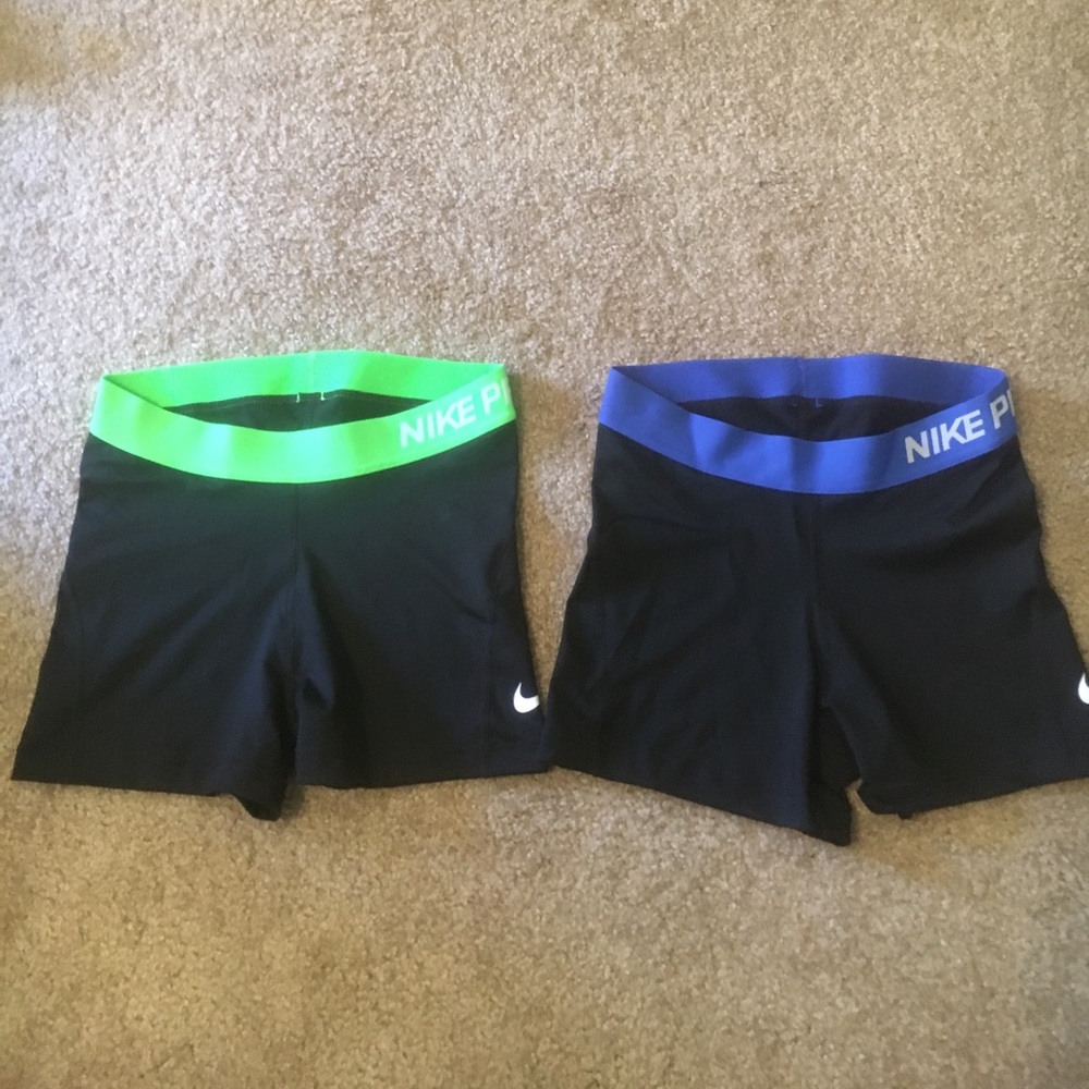 2 Pairs Nike Pro Women's 3" Training Shorts