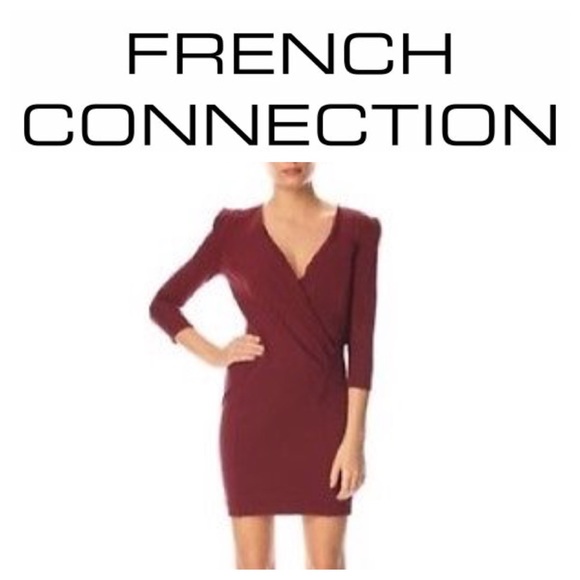 French Connection Samantha Deep Red Dress - Picture 1 of 4