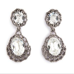 Ciner Marry Me Teardrop Earrings