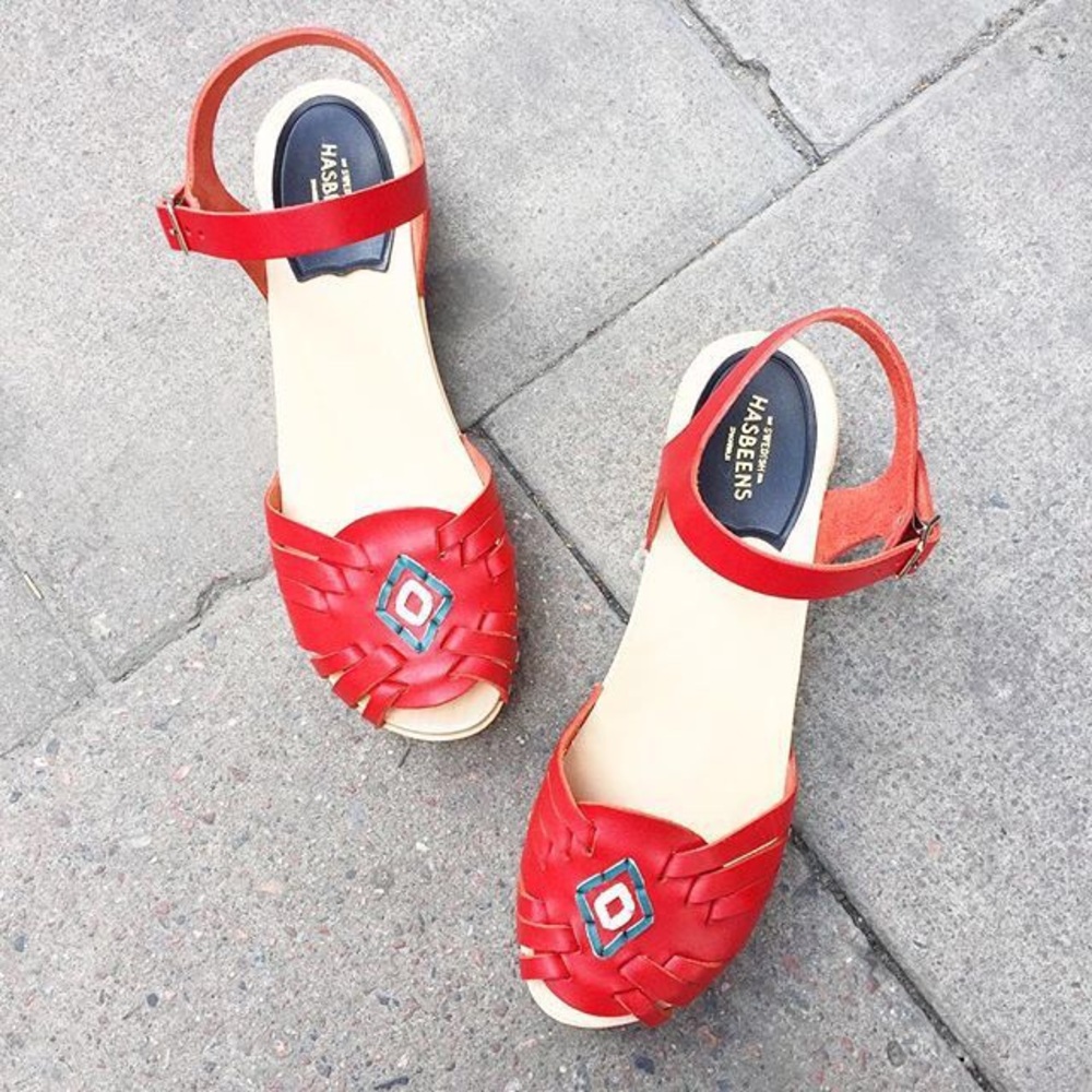 Swedish Hasbeens Huarache - RED