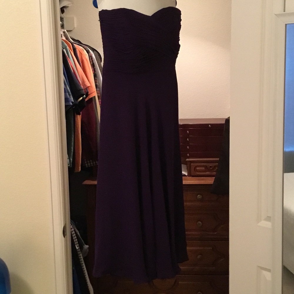 Lauren Silk Dress - Eggplant