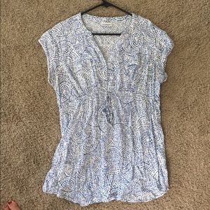 Motherhood Maternity Blue and White Tunic