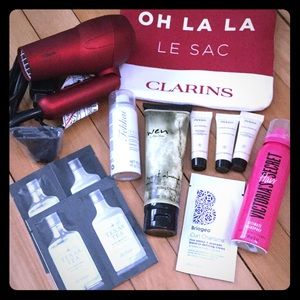 Travel hair care lot, hairdryer, Drybar, Fekkai