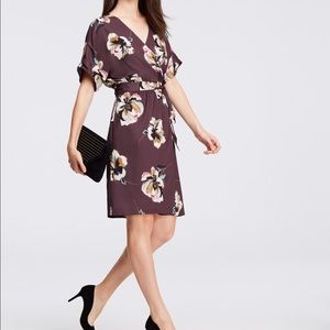Ann Taylor floral wrap dress