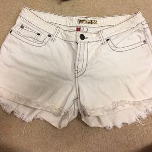 BKE Brand White Jean Shorts