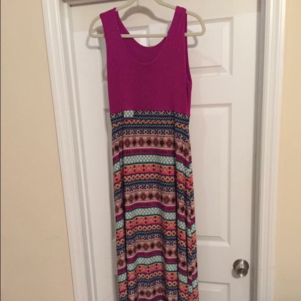 funky print maternity maxi