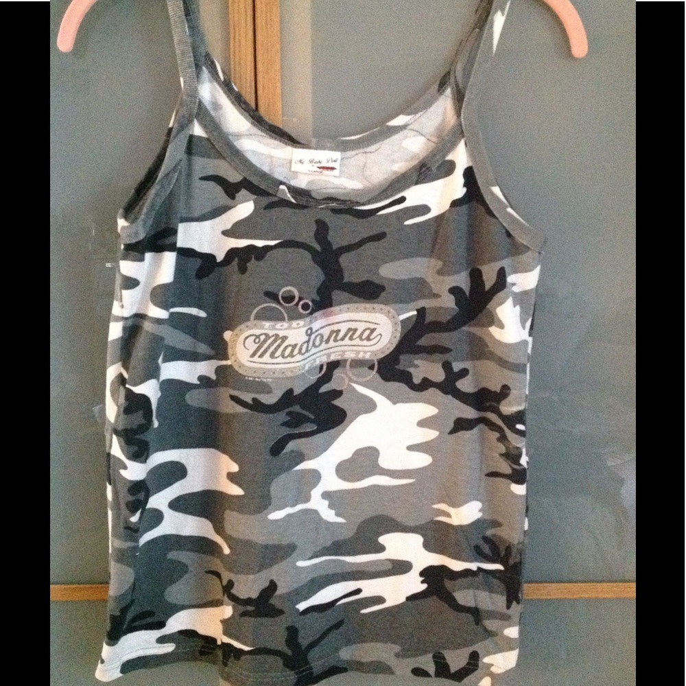 Madonna Official Tour Tank Cami Camo Too Fresh HTF