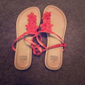 Coral sandals