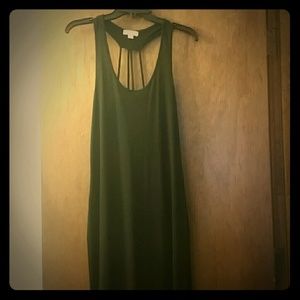 Black maxi dress with left side slit