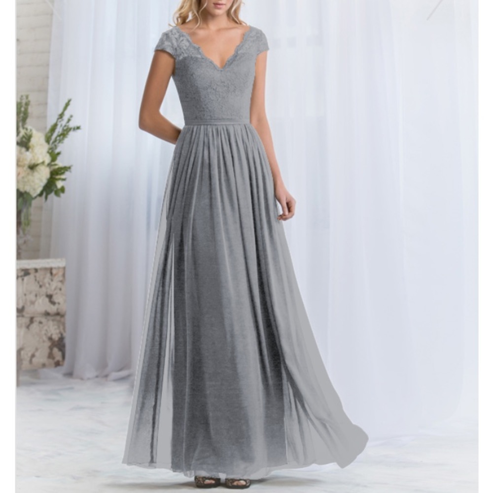 Jasmine Belsoie Bridesmaid dress Silver