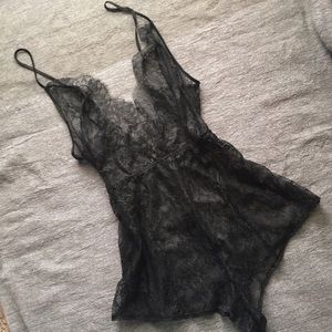 VS delicate black lace teddy