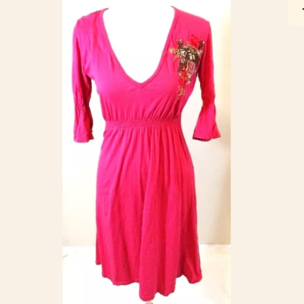 Johnny Was JWLA Embroidered Crest Dress