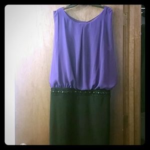 Purple and black dress