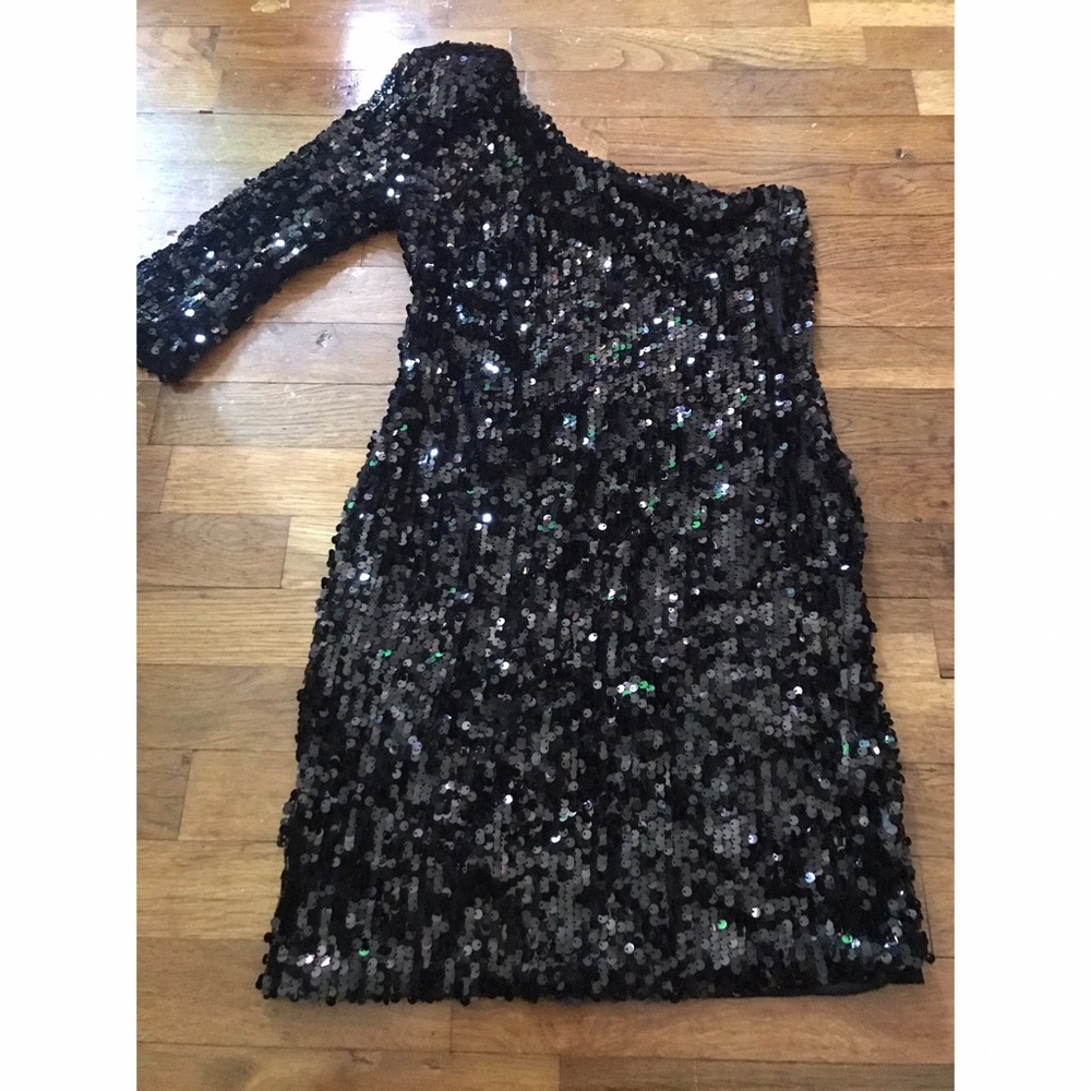 Black Sequin Party Dress