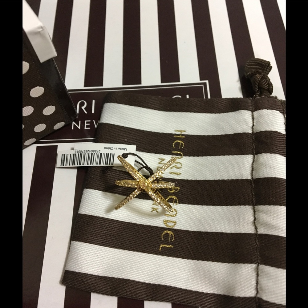 Henri Bendel Luxe Pave Orbital Ring size 7 NWT