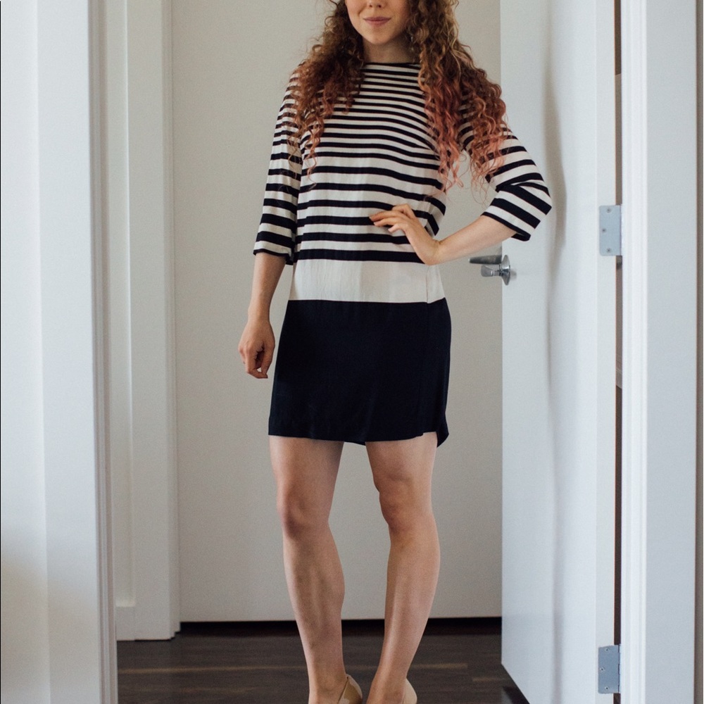 Zara Basics Striped Dress
