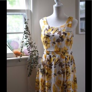 ✨FLASH SALE ✨Yellow & Brown Floral Sun Dress