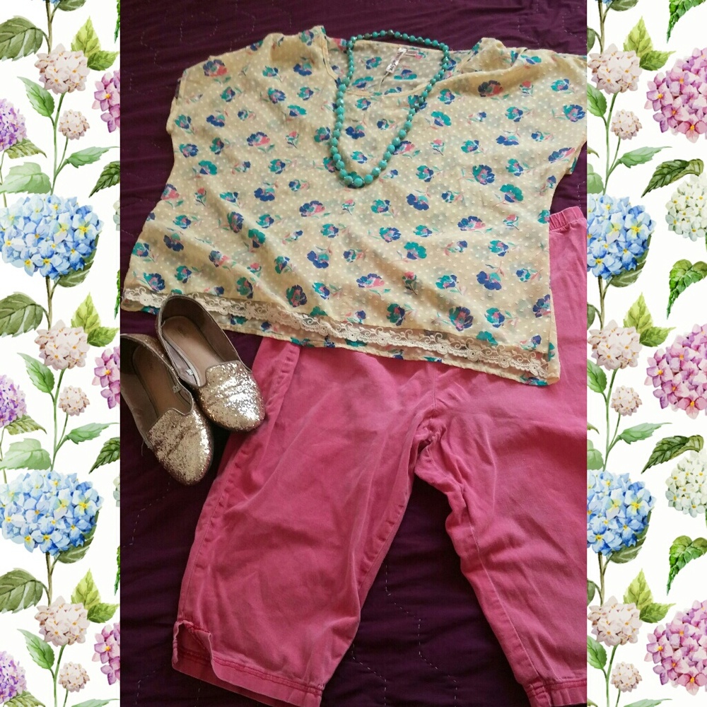 Floral Sheer Yellow Top - Picture 4 of 8