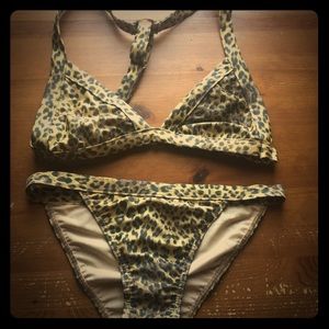 Current Mood animal print cheetah leopard bikini
