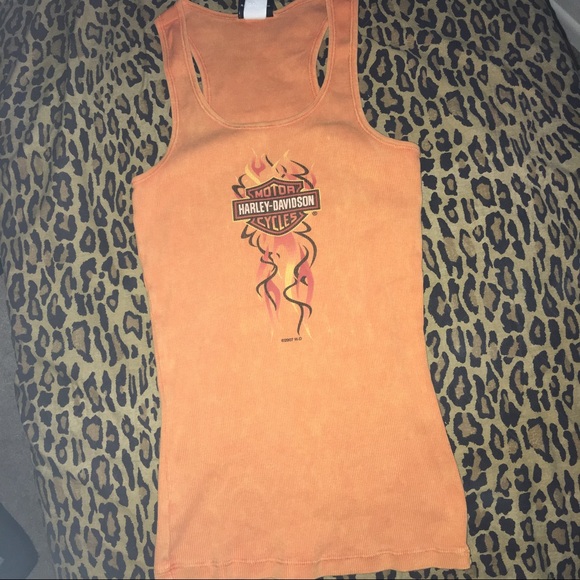 Harley-Davidson Tops - 💜Harley Davidson tank size small orange tye dye