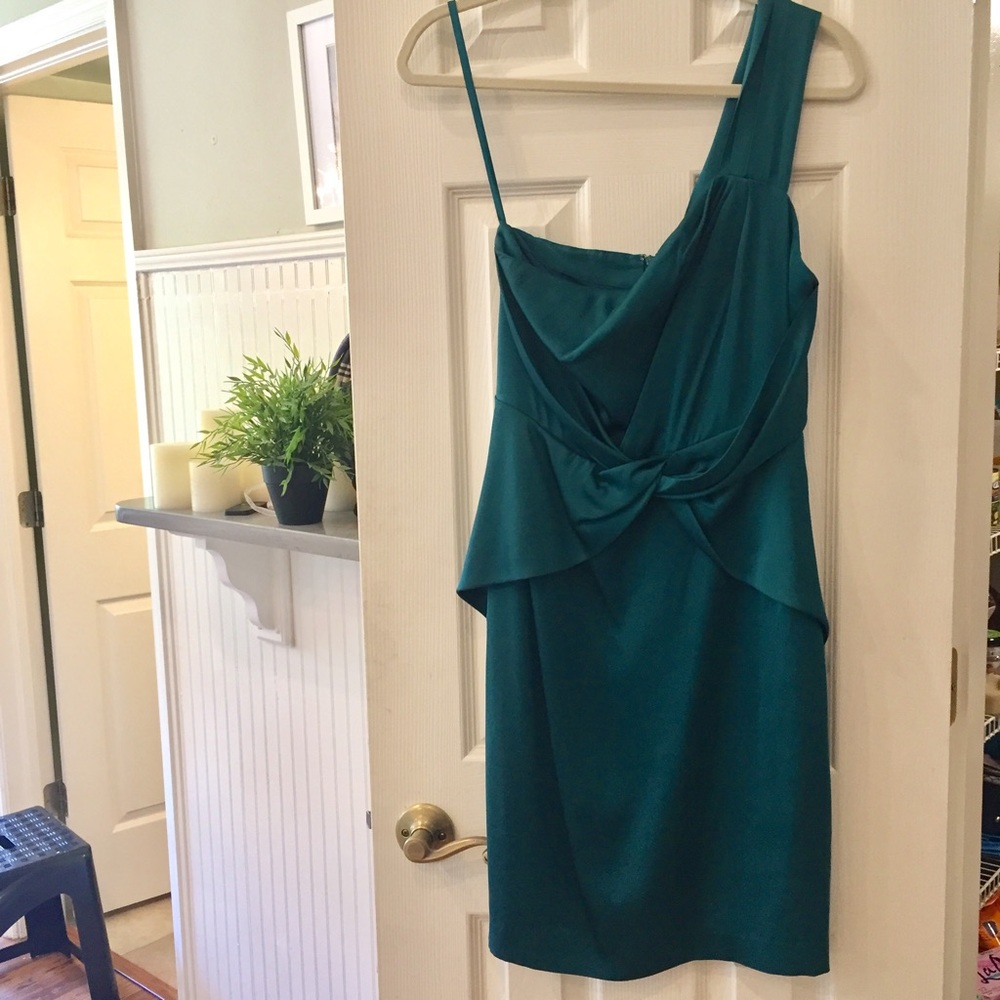 Banana Republic stretch silk 1 shoulder cocktail
